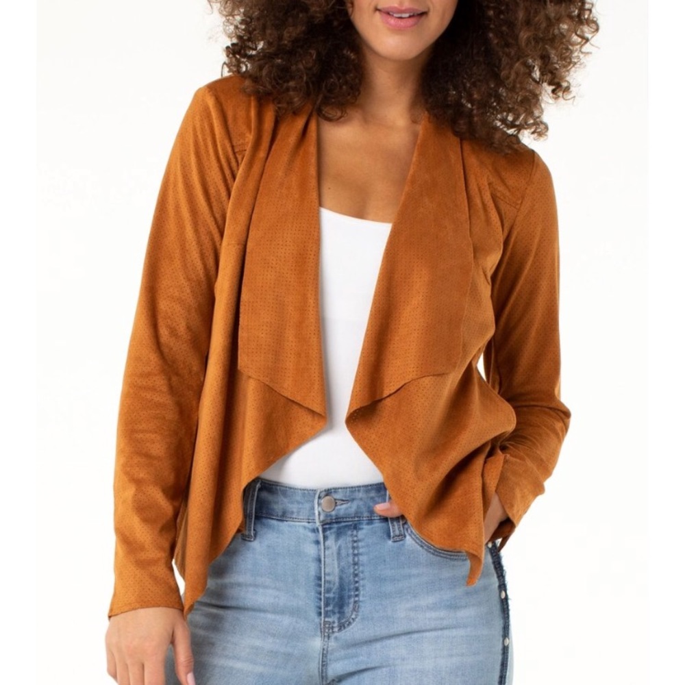 Blank NYC Draped Suede Jacket